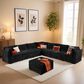 Noviland HOMLUX 8-Piece Mod L-Sectional with Chaise in Black, , large