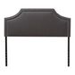 Baxton Studio Avignon Full Upholstered Headboard in Dark Grey, , large