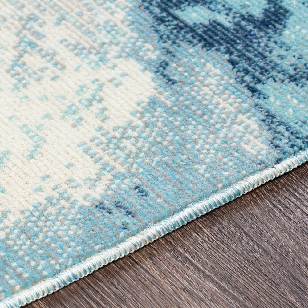 Surya Bodrum 5&#39;3&quot; x 7&#39;3&quot; Ivory, Gray, Navy, Aqua and Blue Area Rug, , large
