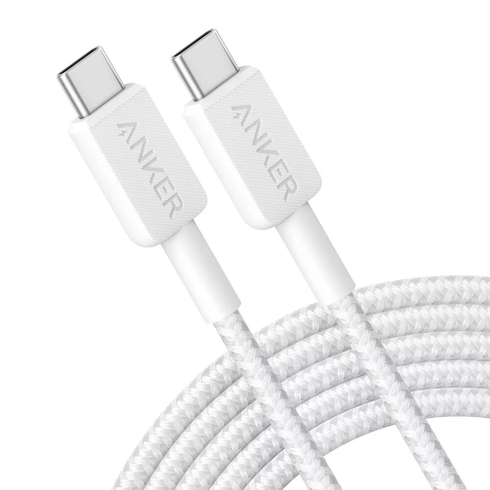 Anker 10" Braided USB-C to USB-C Cable in White, , large