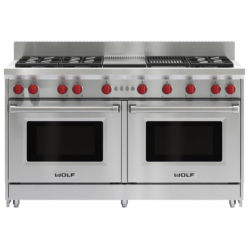 Wolf 60&quot; Professional Gas Range Double Oven, , large