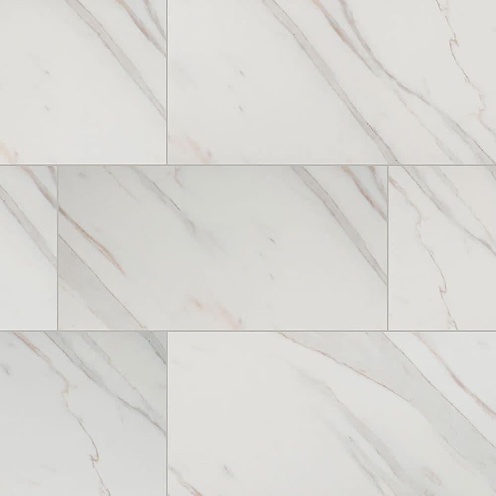 MS International Pietra Calacatta Rectangle 12" x 24" Porcelain Tile, , large