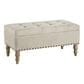 OSP Home Woodbury Flip Top Storage Bench in Linen, , large