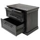 Wycliff Bay Willow Lane 5-Piece L-Shaped Desk with Bookcase, Ladder and Lateral File Cabinet Set in Ebony Black, , large