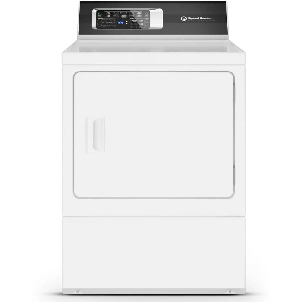Speed Queen 7 Cu. Ft. Front Load Electric Dryer with Steam and Pet Plus in White, , large