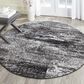 Safavieh Adirondack ADR112A 10" Round Silver and Black Area Rug, , large