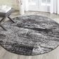 Safavieh Adirondack ADR112A 10" Round Silver and Black Area Rug, , large