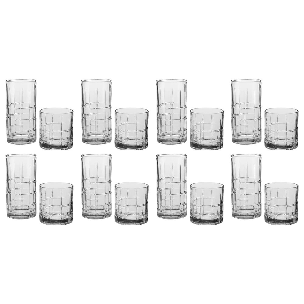 Anchor Hocking Clear Glass Café 16 Ounce Mug Set, 4 Piece Set 