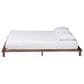 Baxton Studio Alivia King Platform Bed Frame in Walnut Brown, , large