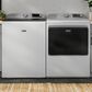 Maytag 5.3 Cu. Ft. Smart Top Load Washer and 7.4 Cu. Ft. Smart Gas Top Load Dryer Laundry Pair in White, , large