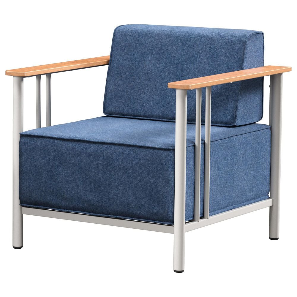 Sunwell Garden 4-Piece Patio Chat Set in Blue, , large