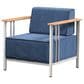 Sunwell Garden 4-Piece Patio Chat Set in Blue, , large