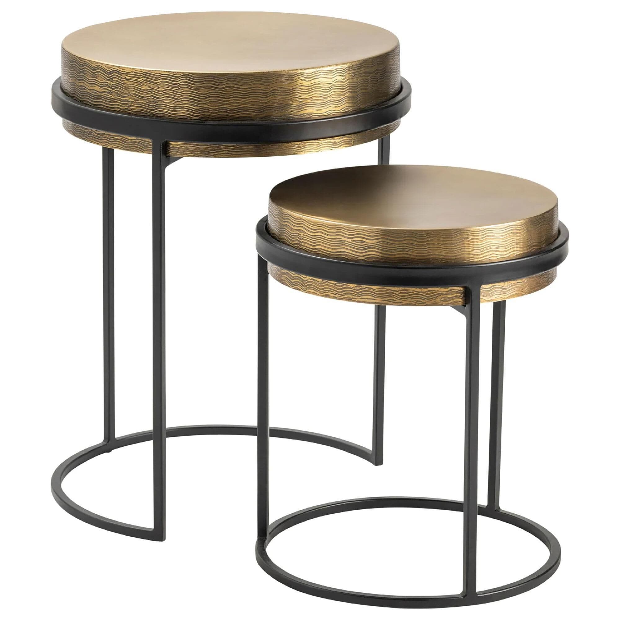 Antique brass nest on sale of tables
