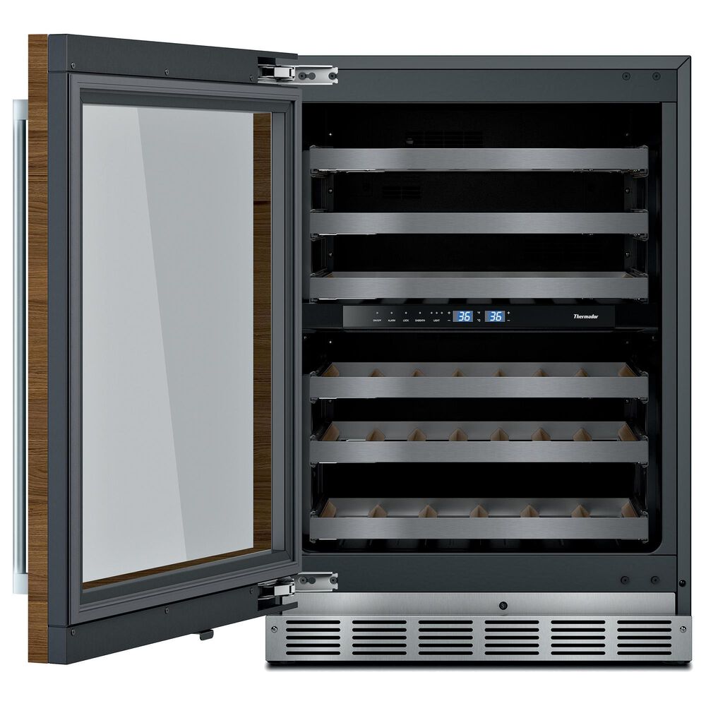 Thermador 24" Glass Door Wine Cooler with Left Hinge - Panel Sold Separately, , large