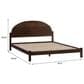 Walker Edison Elias Queen Platform Bed with Arched Headboard in Brown, , large