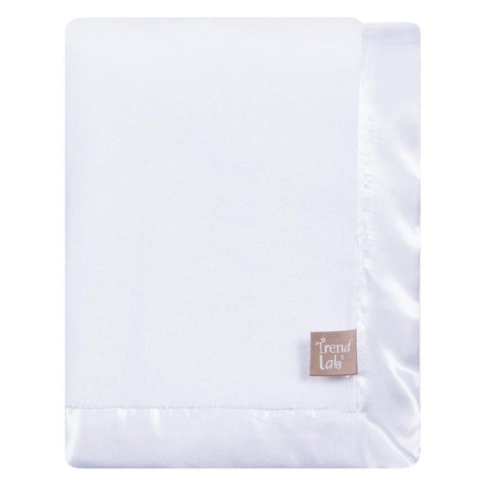 Trend Lab LLC White Plush Baby Blanket, , large
