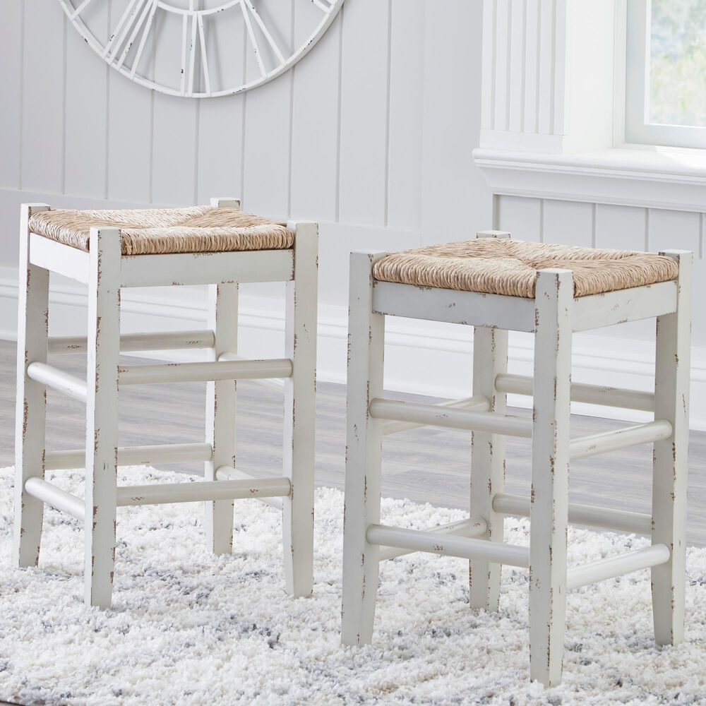 Ashley Mirimyn Counter Stool Set of 2 in White, , large