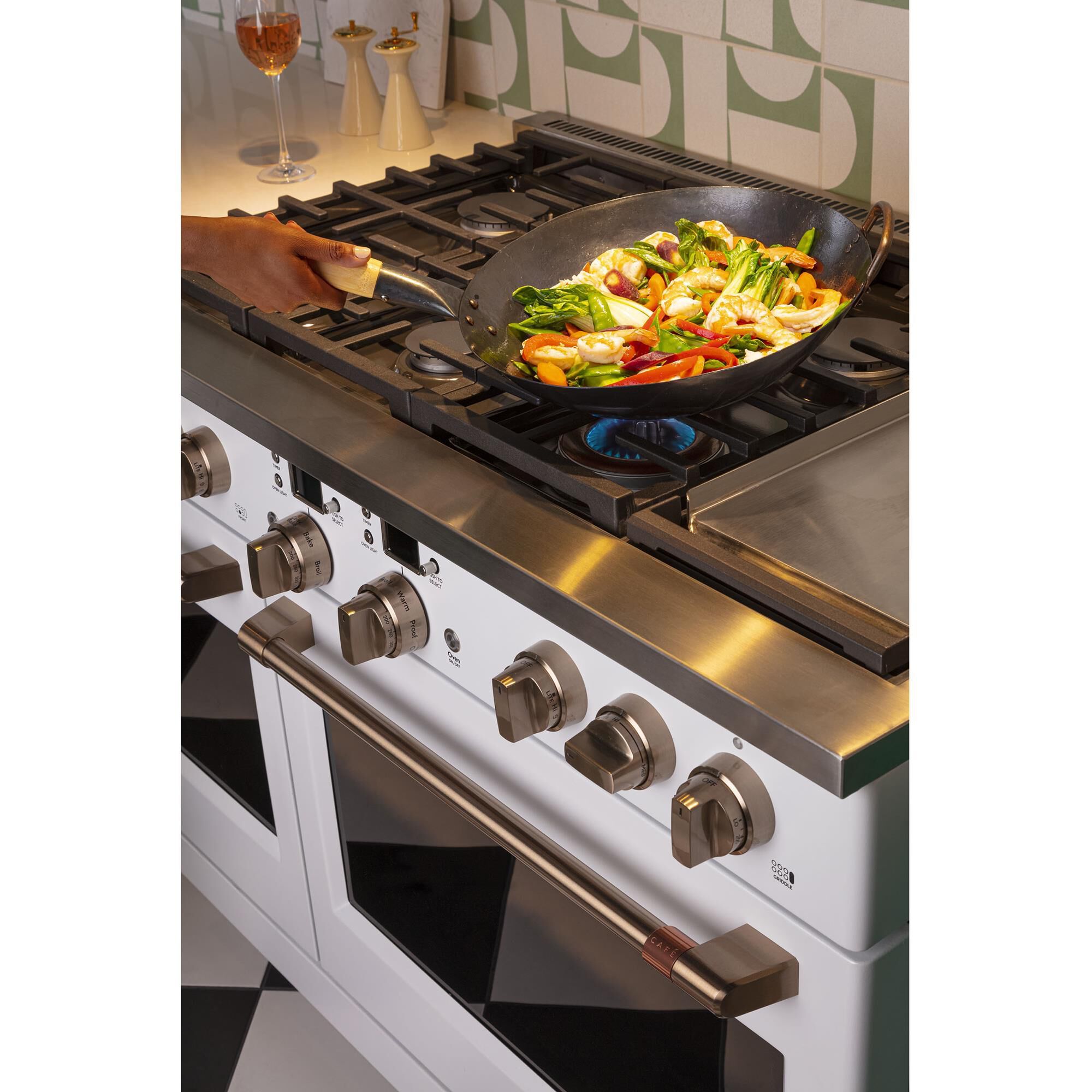 Cafe 8.25 Cu. Ft. Freestanding Dual Fuel Range with Double Oven in