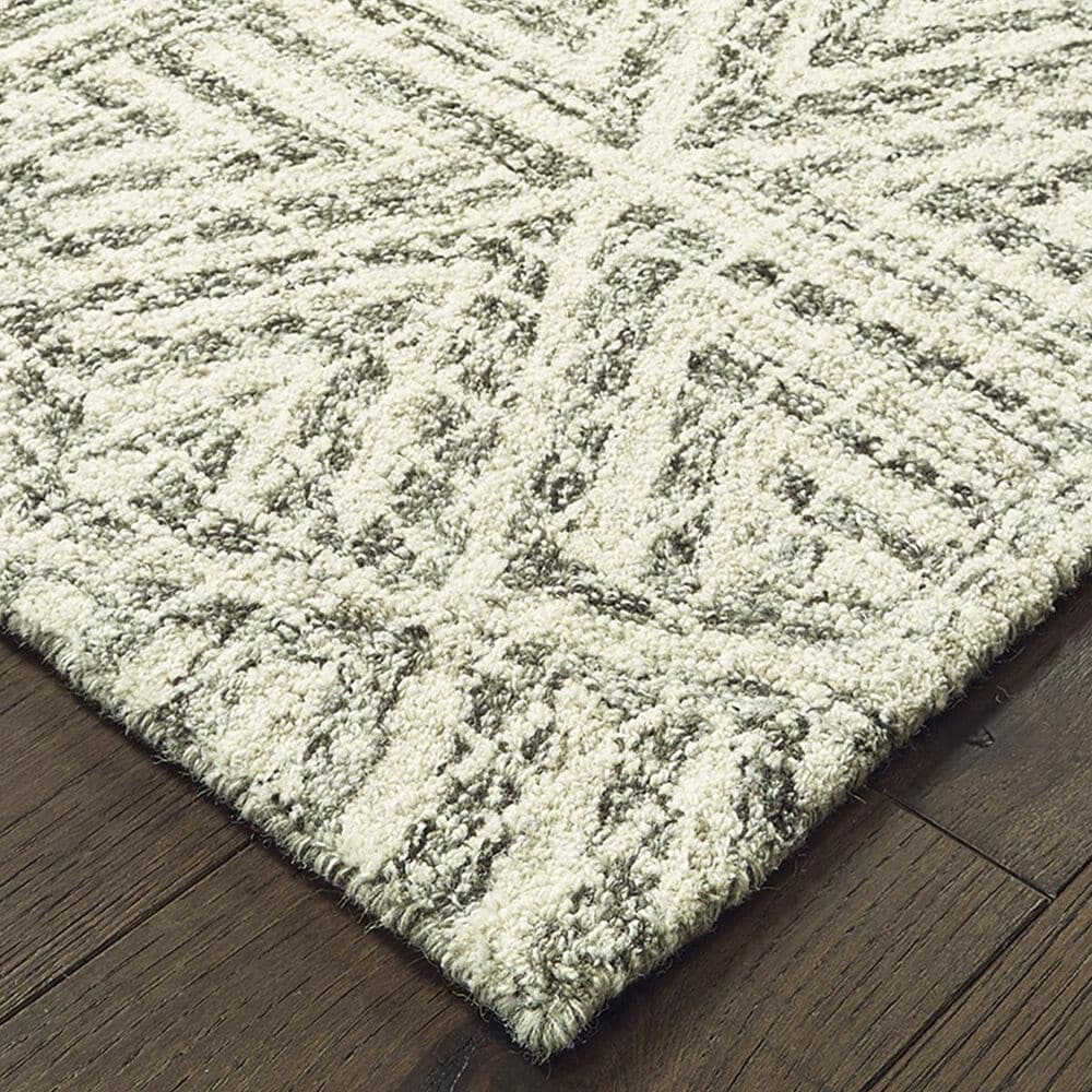 Oriental Weavers Tallavera 55605 2&#39;6&quot; x 8&#39; Grey and Ivory Runner, , large