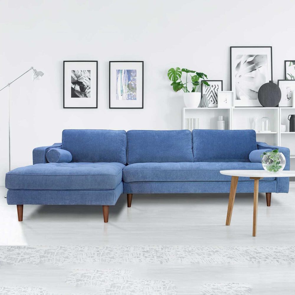 37B Anderson 2-Piece Stationary Left Arm Facing Sectional in Denim, , large