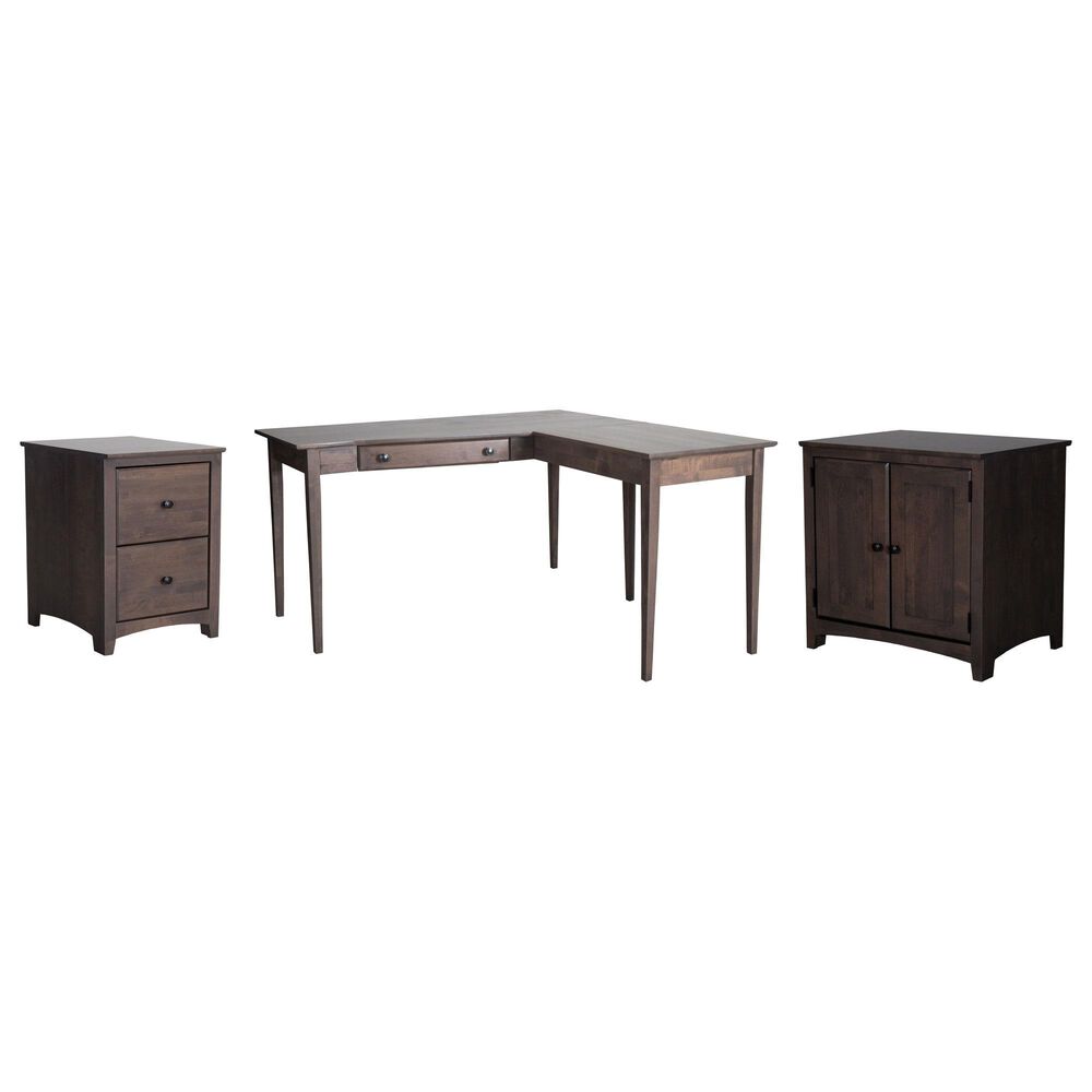 Archbold Furniture Modular 4-Piece Home Office Set in Driftwood, , large