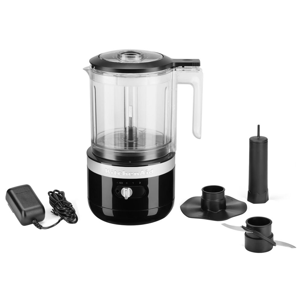 KitchenAid Cordless 5 Cup Food Chopper in Onyx Black, , large