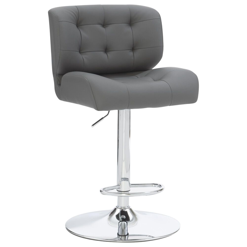 Linon Home Decor Bohen Swivel Bar Stool in Polished Chrome, , large