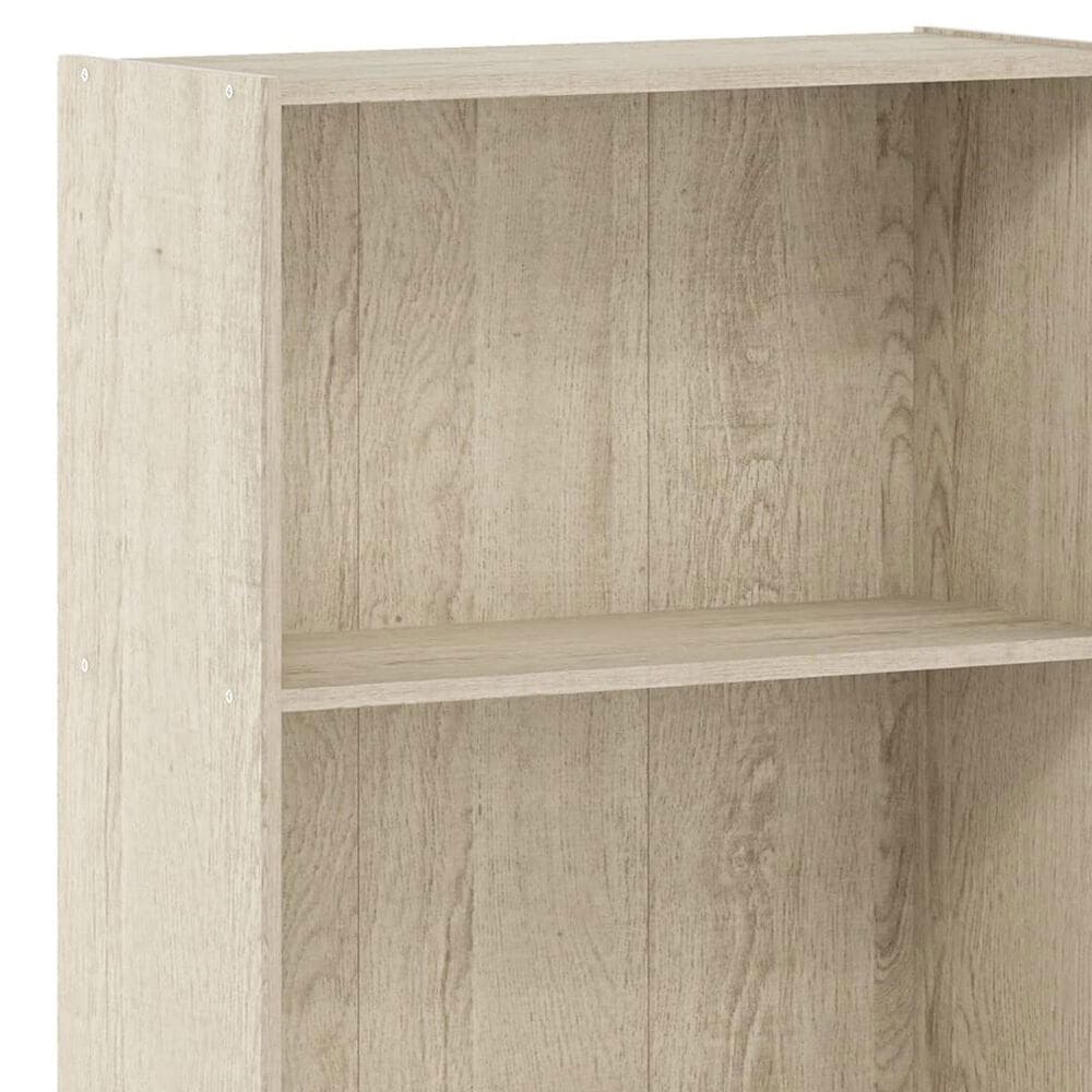 HOMLUX 3-Tier Open Shelf Bookcase with 2-Door Storage Cabinet in Metropolitan Pine, , large