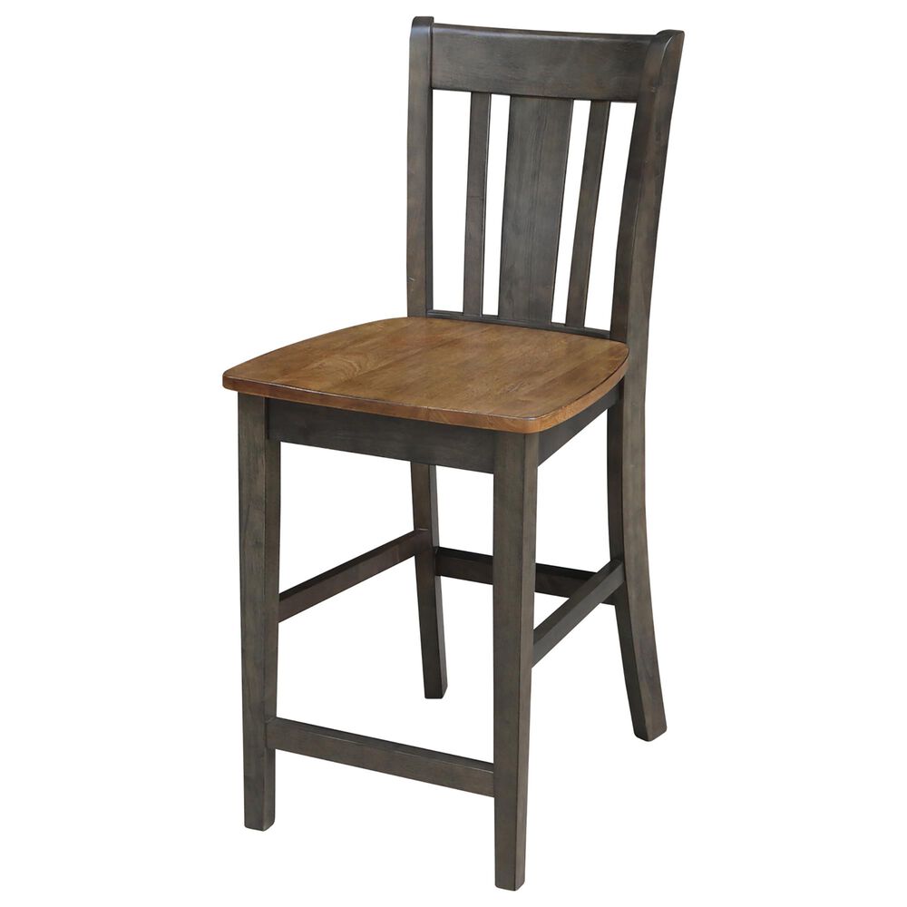 International Concepts San Remo 24" Counter Stool in Hickory/Washed Coal, , large