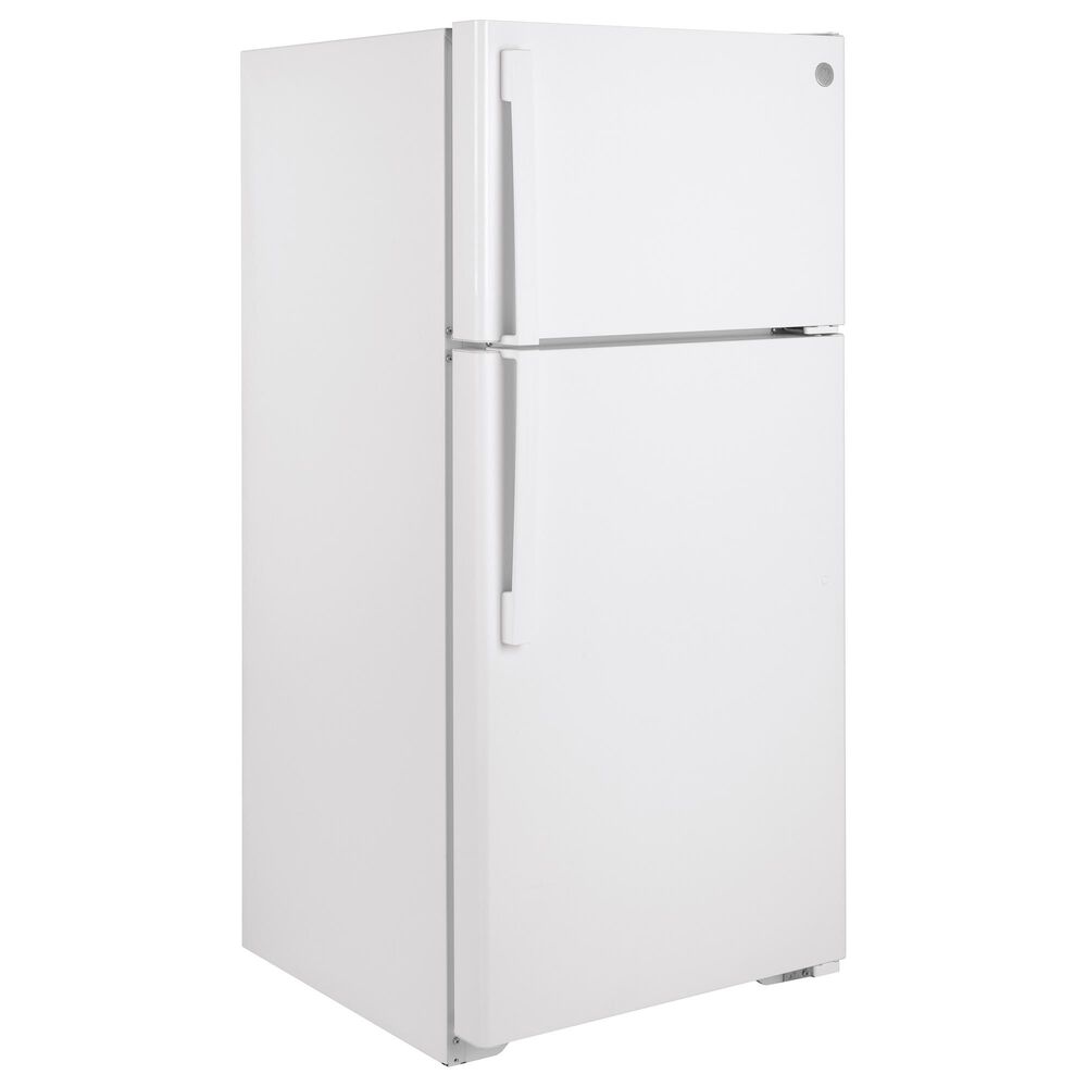 GE Appliances 15.6 Cu. Ft. Top Freezer Refrigerator with Right Hinge in White, , large