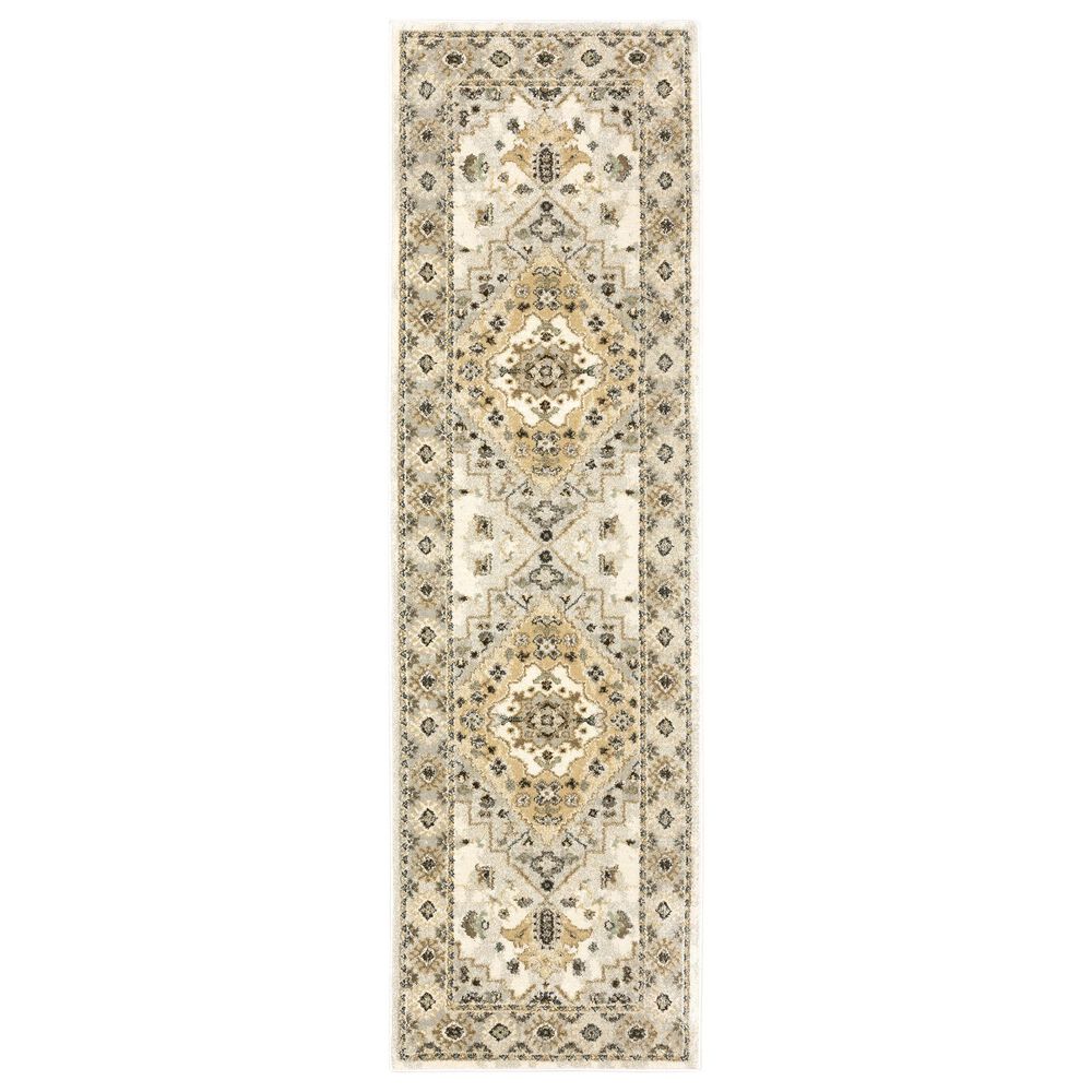 Oriental Weavers Florence Athens 4332X 2"3" x 7"6" Beige Runner, , large