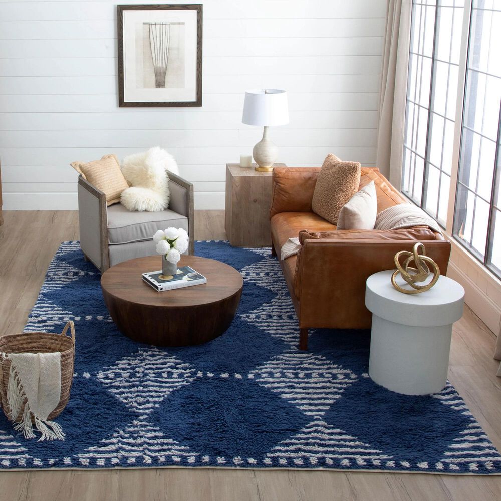 Drew and Jonathan Home Kasbah Dervish 9&#39; x 12&#39; Blue Area Rug, , large