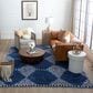 Drew and Jonathan Home Kasbah Dervish 9" x 12" Blue Area Rug, , large