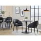 LumiSource Renee Arm Chair with Black Faux Leather Cushion in Black (Set of 2), , large