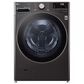 LG 4.5 Cu. Ft. Front Load Washer and 7.4 Cu. Ft. Electric Dryer Laundry Pair with Pedestals in Black Steel, , large