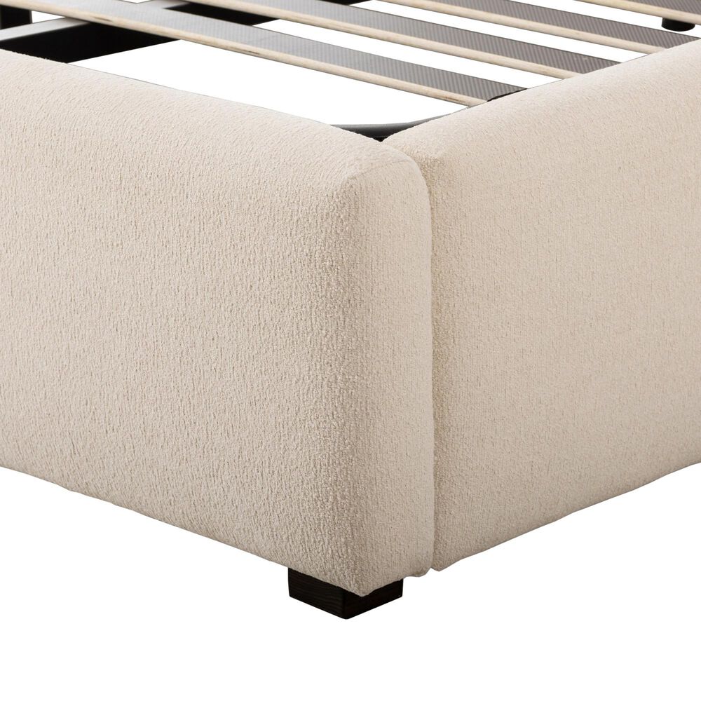 Four Hands Elodie King Platform Panel Bed in White, , large