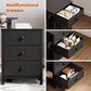 HOMLUX 47" Height-Adjustable Sit-Stand Computer Desk with Printer Cabinet in Black, , large