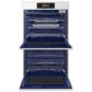 Samsung Bespoke 2-Piece Kitchen Package with White Bespoke 30" Double Wall Oven and Black 36" Induction Cooktop, , large