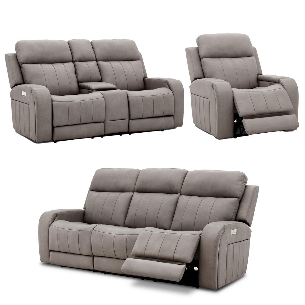 MotoMotion 3-Piece Power Reclining Living Room Set in Capriccio Dove, , large