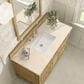 James Martin Vanities Lorelai 48" Single Vanity in Light Natural Oak with 3 cm Eternal Marfil Quartz Top, , large
