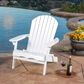 Hearth and Haven Maliu Outdoor Folding Adirondack Chair with Extendable Leg in White, , large