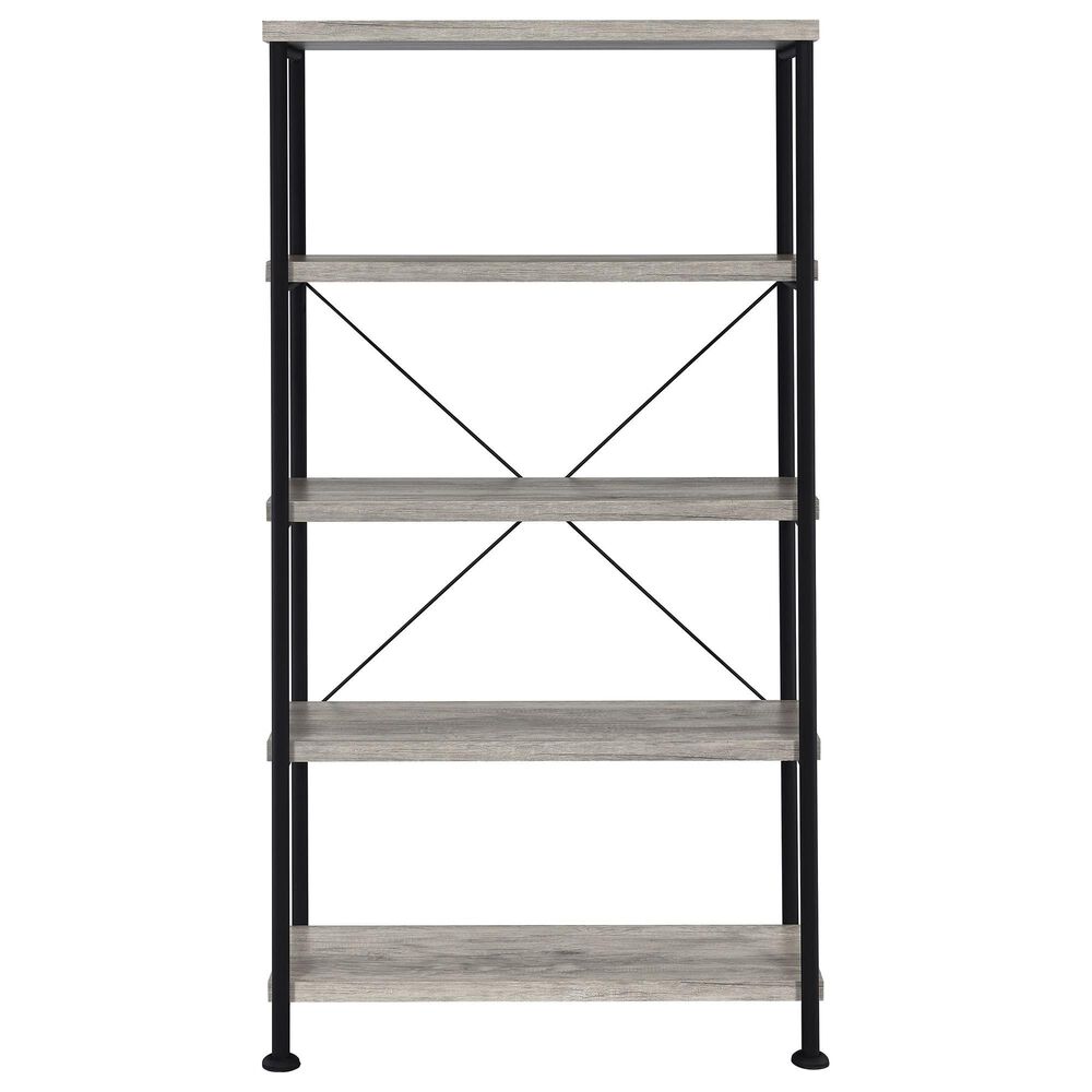 COAST Analiese 2-Piece Desk and Bookcase Set in Black and Grey Driftwood, , large