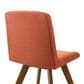 Armen Living Gina Side Chair with Poppy Upholstery in Warm Walnut (Set of 4), , large