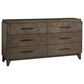 Urban Home Broderick 6-Drawer Dresser in Wild Oats Brown, , large