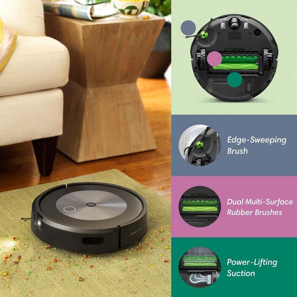 blød mærke på vegne af iRobot Roomba J7 Wi-Fi Connected Robot Vacuum in Graphite | NFM