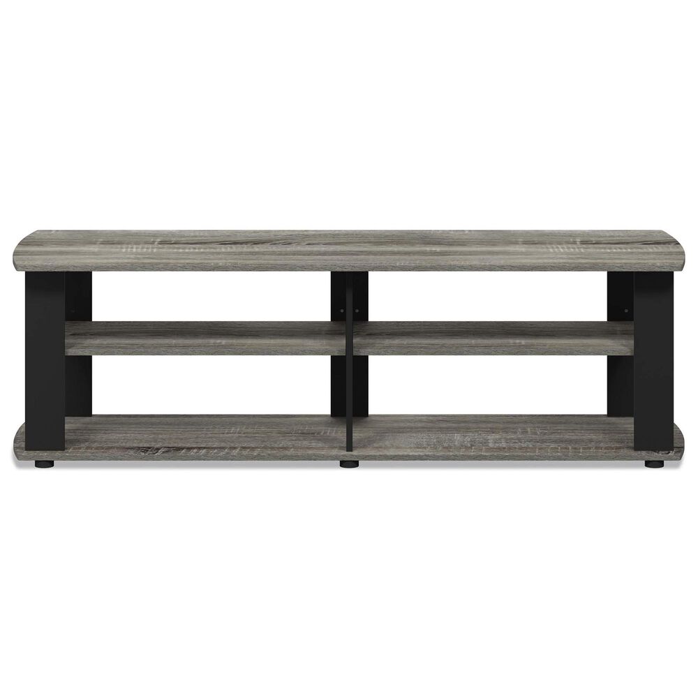 HOMLUX 43.3" Modern Entertainment Center TV Stand in French Oak Grey and Black, , large
