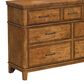 A-America Bandalier 7-Drawer Dresser and Mirror in Warm Russet, , large