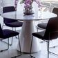 Moe"s Home Collection Otago 47" Dining Table in Gloss White and Brushed Stainless Steel - Table Only, , large