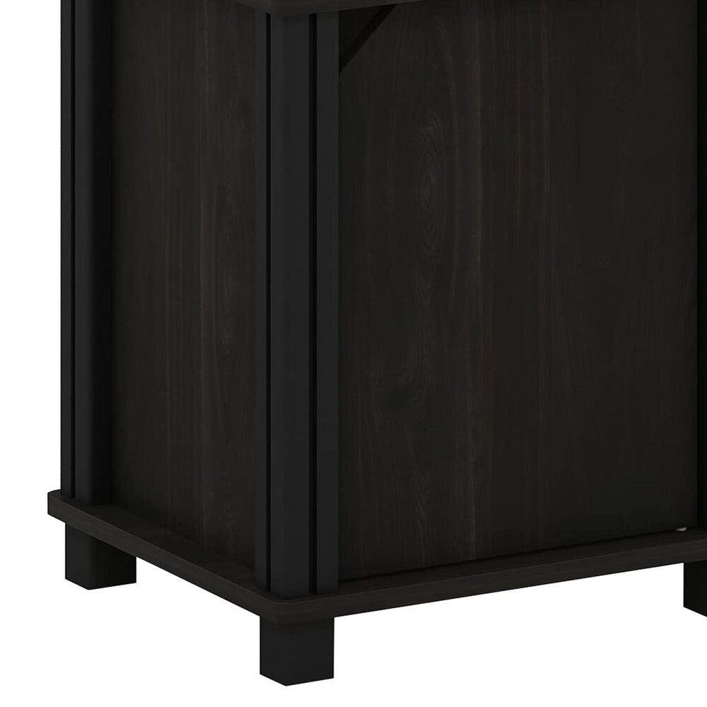 HOMLUX Brahms 3-Tier End Table in Espresso and Black, , large