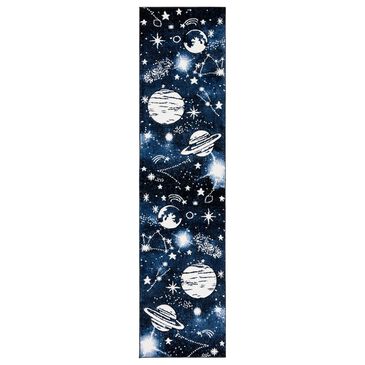 Safavieh Carousel 2"3" x 12" Dark Blue and Light Blue Kids Runner, , large
